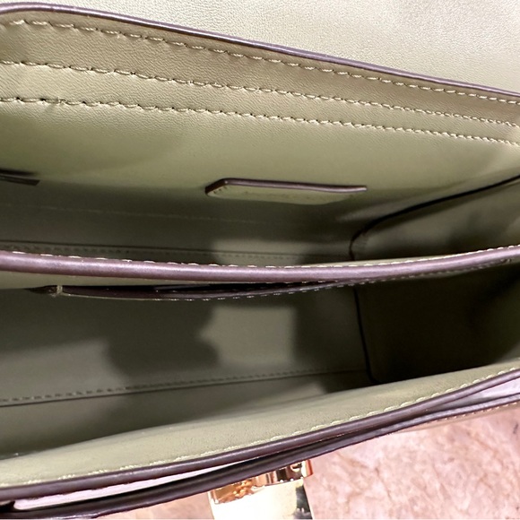 Michael Kors MK Lita Medium Leather Shoulder Crossbody Bag Green - Picture 13 of 13